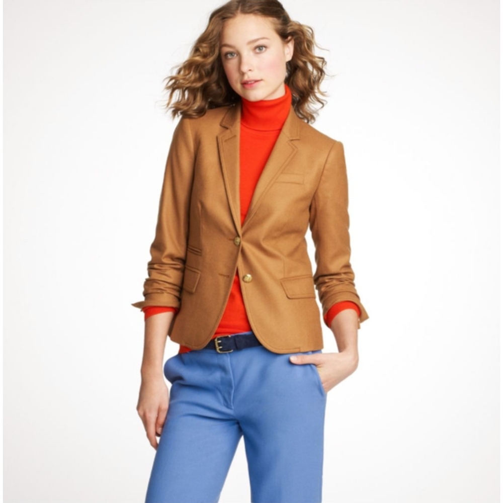 J. Crew Tan Schoolboy Blazer